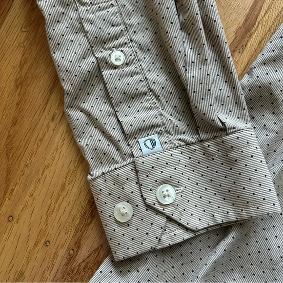 Vintage Ben Sherman Plectrum Soho slim fit micro stripe and dot dress shirt