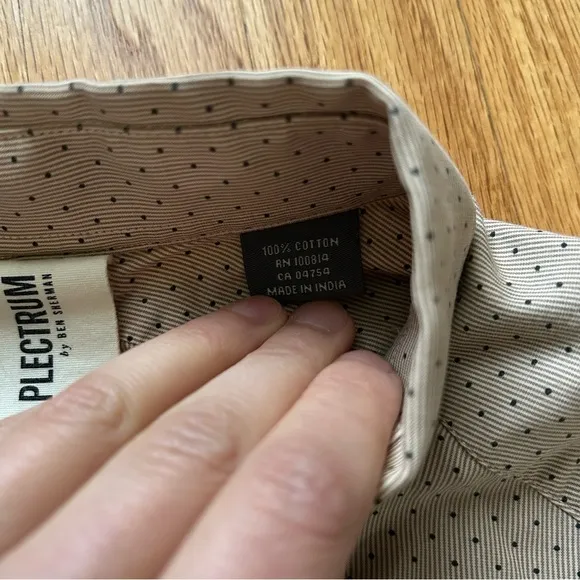 Vintage Ben Sherman Plectrum Soho slim fit micro stripe and dot dress shirt