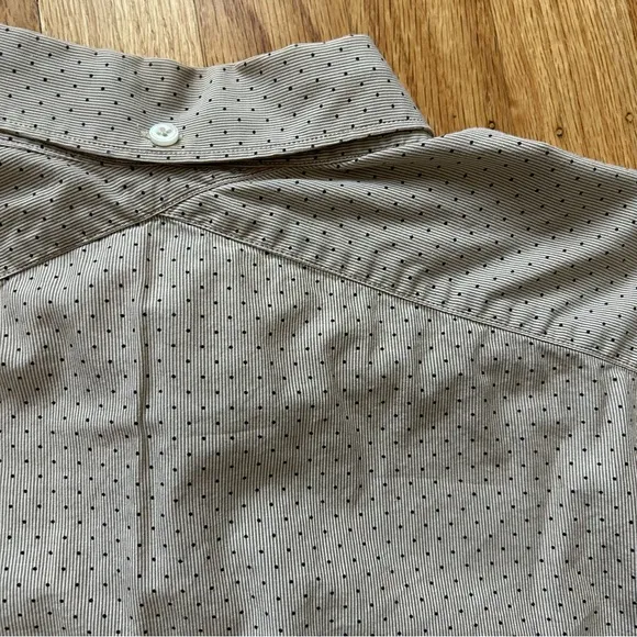Vintage Ben Sherman Plectrum Soho slim fit micro stripe and dot dress shirt