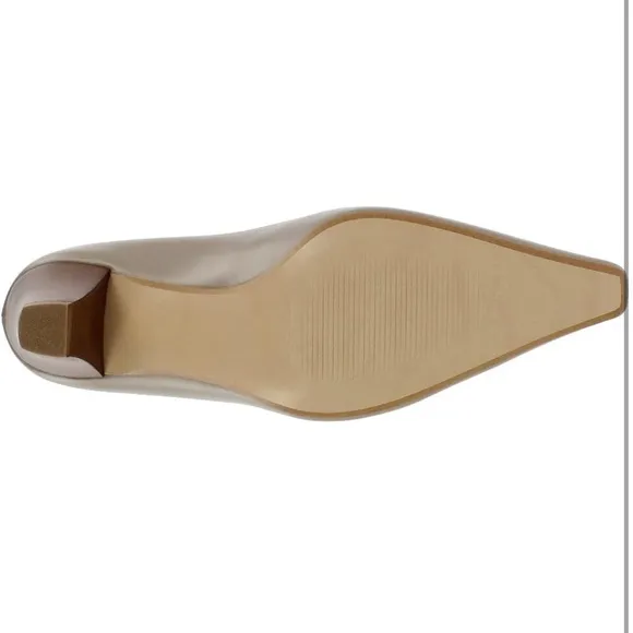 Vintage Chunky Pumps Shoes Square Pointed Toe Slip On Loafers Cone Heel Oxford