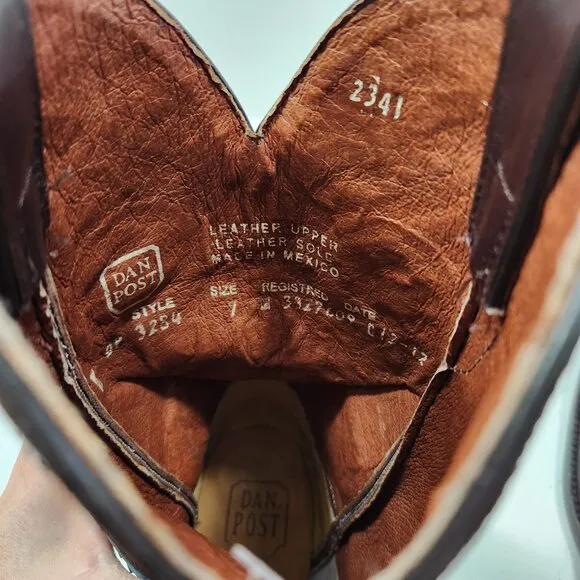 Vintage Dan Post Women's Cowboy Boots Size 7