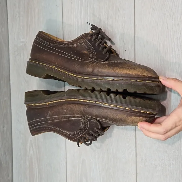 Vintage Doc Dr.Martens Mens Leather Oxford Chunky Tractor shoes sz UK 11 US 12