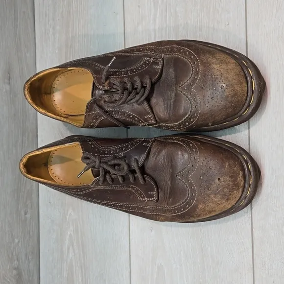 Vintage Doc Dr.Martens Mens Leather Oxford Chunky Tractor shoes sz UK 11 US 12