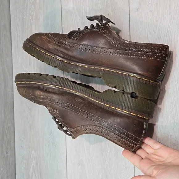 Vintage Doc Dr.Martens Mens Leather Oxford Chunky Tractor shoes sz UK 11 US 12