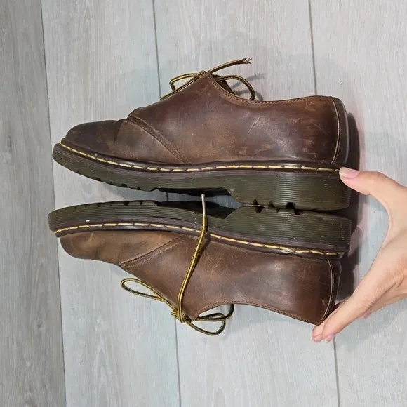 Vintage Doc Dr.Martens Mens Leather Oxford Chunky Tractor shoes sz UK 9 US M 10