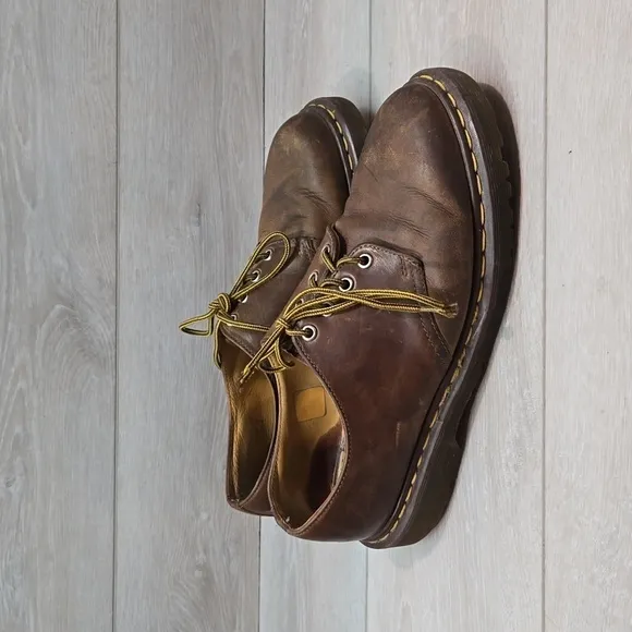Vintage Doc Dr.Martens Mens Leather Oxford Chunky Tractor shoes sz UK 9 US M 10