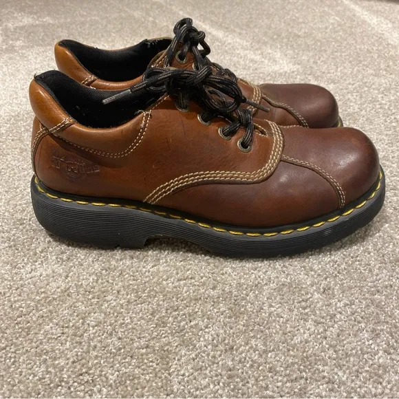 Vintage Dr. Marten's‎ 8A47 Brown Leather Shoes Chunky Grunge Size Men’s 9
