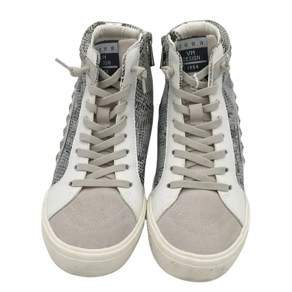 Vintage Havana Dayne Snake/ White Suede Leather High Top Sneakers size 8,5
