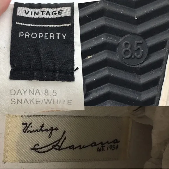 Vintage Havana Dayne Snake/ White Suede Leather High Top Sneakers size 8,5