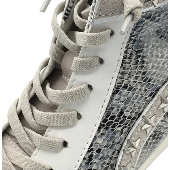 Vintage Havana Dayne Snake/ White Suede Leather High Top Sneakers size 8,5