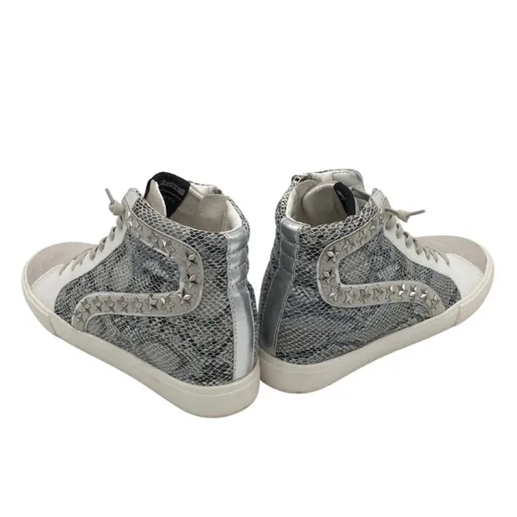 Vintage Havana Dayne Snake/ White Suede Leather High Top Sneakers size 8,5