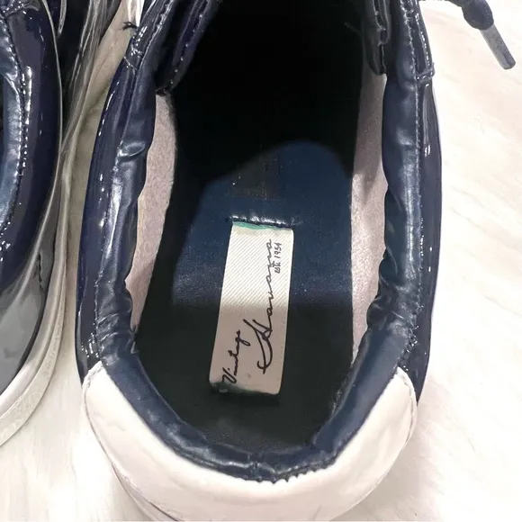 Vintage Havana Women’s Quincy Liquid Navy Patent Leather Sneakers Shoes Size 10