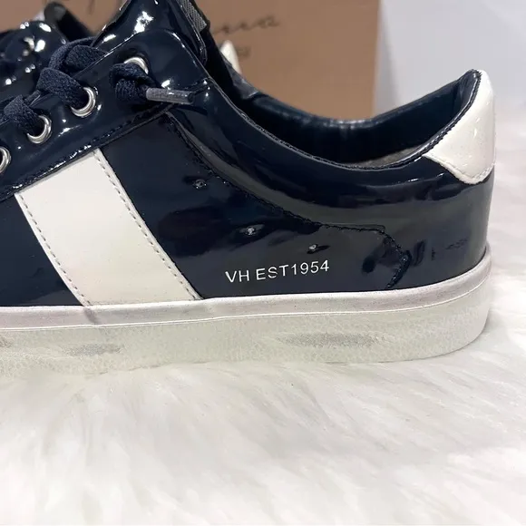 Vintage Havana Women’s Quincy Liquid Navy Patent Leather Sneakers Shoes Size 10