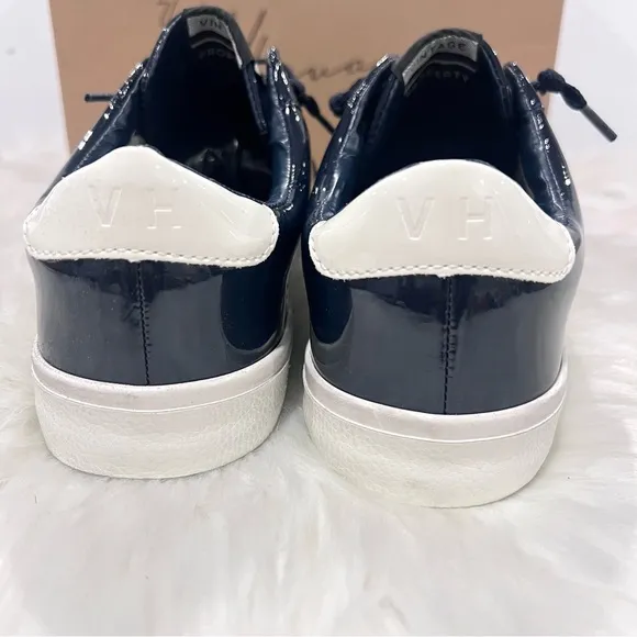 Vintage Havana Women’s Quincy Liquid Navy Patent Leather Sneakers Shoes Size 10