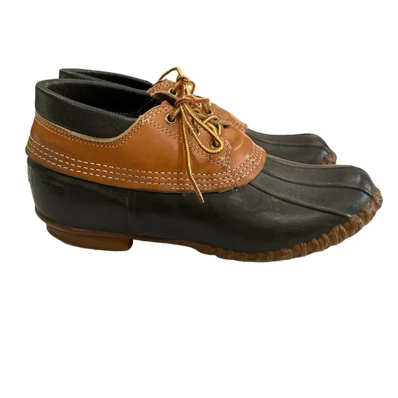 Vintage L.L. Bean Hunting Gumshoe Waterproof Lace Duck Boots Shoes - Size 8