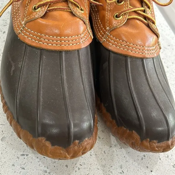 Vintage L.L. Bean Hunting Gumshoe Waterproof Lace Duck Boots Shoes - Size 8