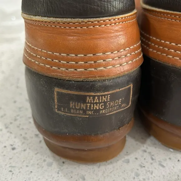 Vintage L.L. Bean Hunting Gumshoe Waterproof Lace Duck Boots Shoes - Size 8