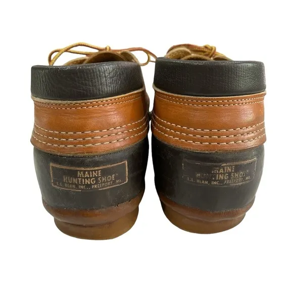 Vintage L.L. Bean Hunting Gumshoe Waterproof Lace Duck Boots Shoes - Size 8