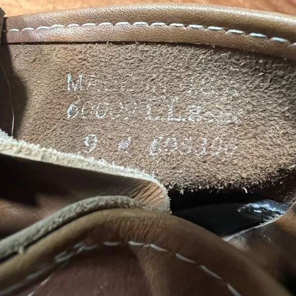 Vintage LL Bean Waterproof Leather Lace up Boots Made in USA Brown size 9