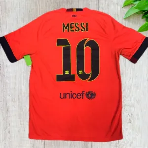 Vintage Mens Nike FCB Lionel Messi UEAFA Cup Jersey