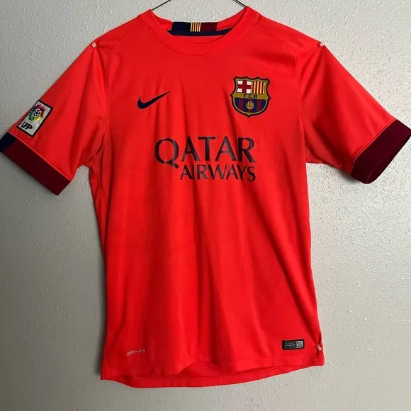 Vintage Mens Nike FCB Lionel Messi UEAFA Cup Jersey