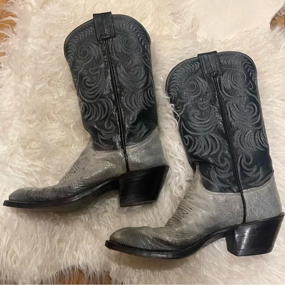 Vintage Olathe Leather Western Cowboy Boots Size 6.5B
