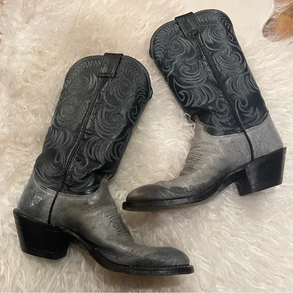 Vintage Olathe Leather Western Cowboy Boots Size 6.5B