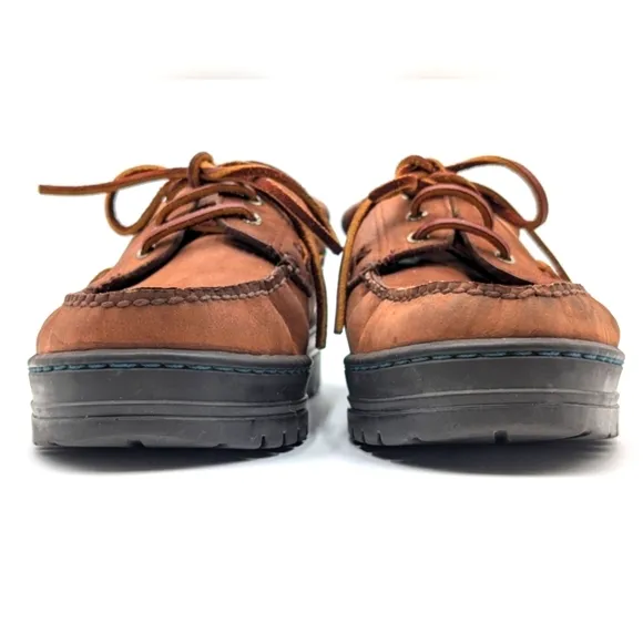 Vintage Polo Ralph Lauren Brown Leather Boat Shoes Men’s Sz 9.5 D