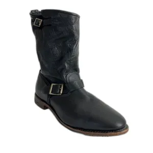Vintage Shoe Company Leather Boots Size 11M Black Slouchy Mid Calf USA