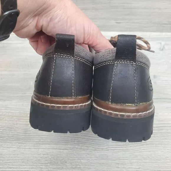 Vintage Skechers chunky leather low ankle lace up shoes