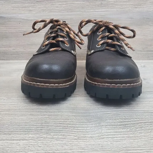 Vintage Skechers chunky leather low ankle lace up shoes