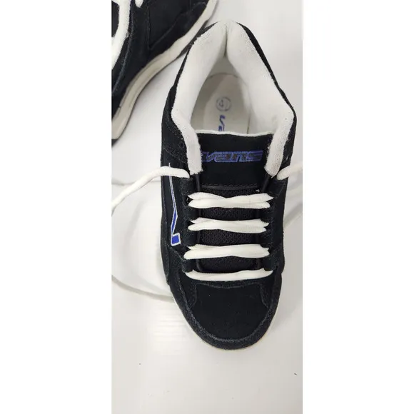 Vintage Vans Camacho Sz4.5 Y2K Black/White Skateboarding Chunky Shoes Fat Tongue