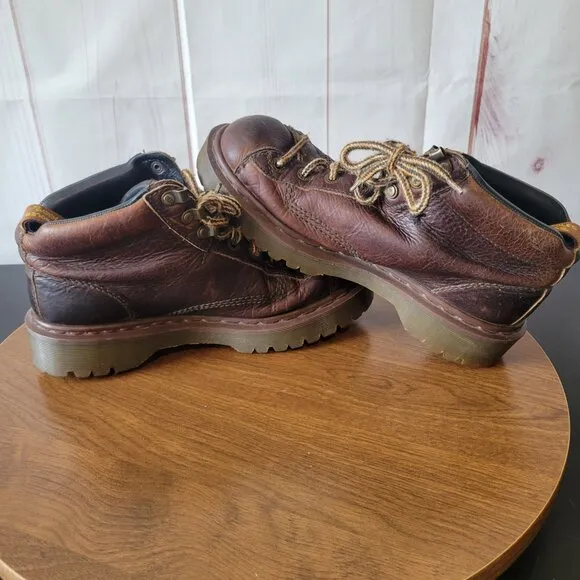 Vintage Y2k Dr. Martens 8287 Brown Leather Boots, Men’s 7, Air Wair, Y2K Chunky