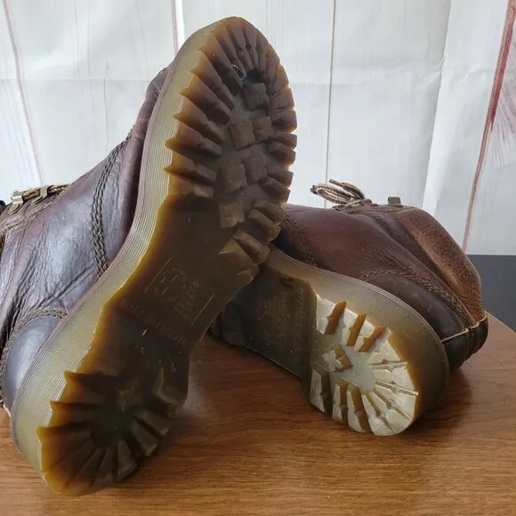 Vintage Y2k Dr. Martens 8287 Brown Leather Boots, Men’s 7, Air Wair, Y2K Chunky