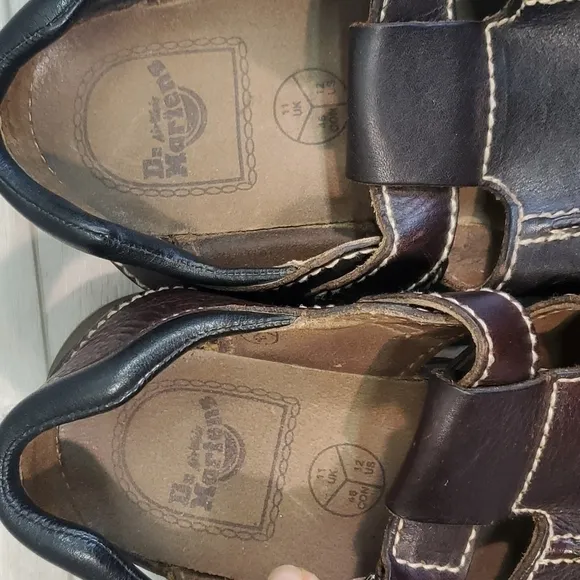 VintageDr.Martens Mens 9064 Y2K Leather Chunky Tractor Platform shoes Sandals