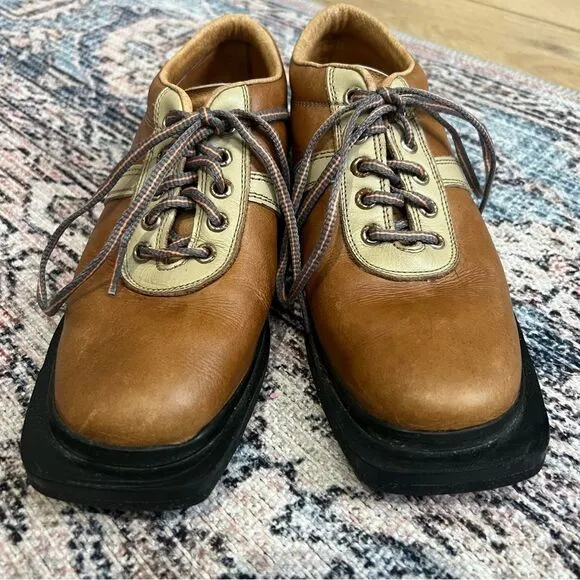 VINTAGE Fabiano Cross Country Ski Shoes Men Sz 6.5 Italy VTG Rare Patons Leather