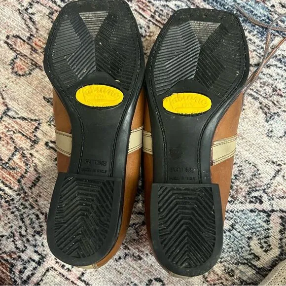 VINTAGE Fabiano Cross Country Ski Shoes Men Sz 6.5 Italy VTG Rare Patons Leather