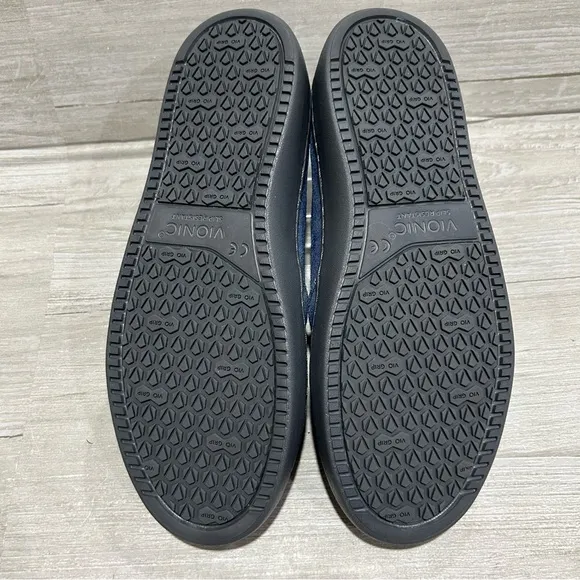 Vionic Avery Pro Slip On Shoes Blue Metallic
