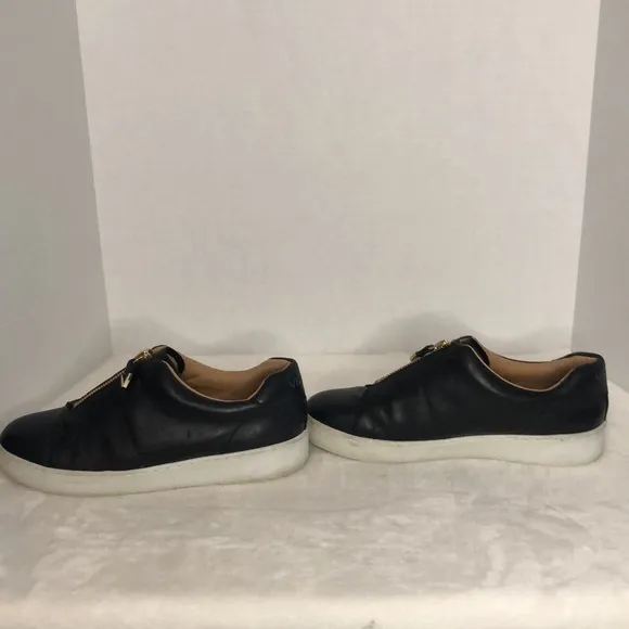 VIONIC Black Leather Zipper Slip On Comfort Shoes Splendid Ellis Women's Size 7