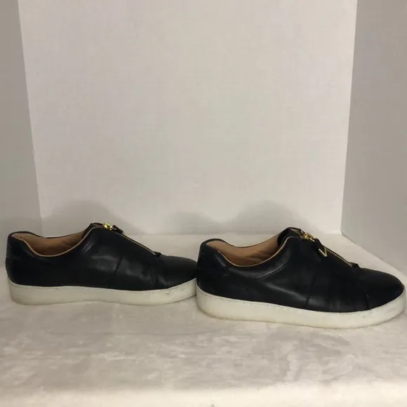 VIONIC Black Leather Zipper Slip On Comfort Shoes Splendid Ellis Women's Size 7