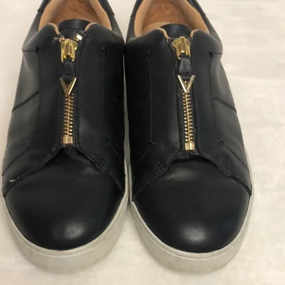 VIONIC Black Leather Zipper Slip On Comfort Shoes Splendid Ellis Women's Size 7