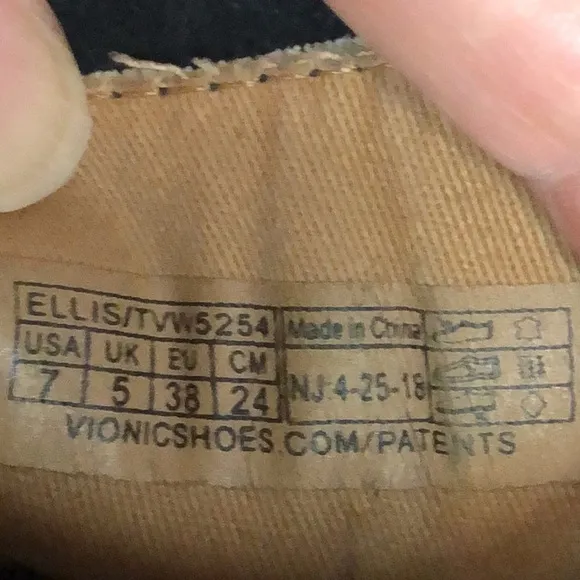 VIONIC Black Leather Zipper Slip On Comfort Shoes Splendid Ellis Women's Size 7