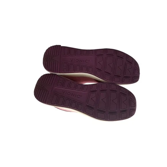 Vionic Breilyn Sneakers Size 10 Pink Merlot Color Suede