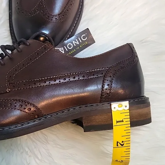 Vionic | Bruno Men's Brown Leather Dress Shoes