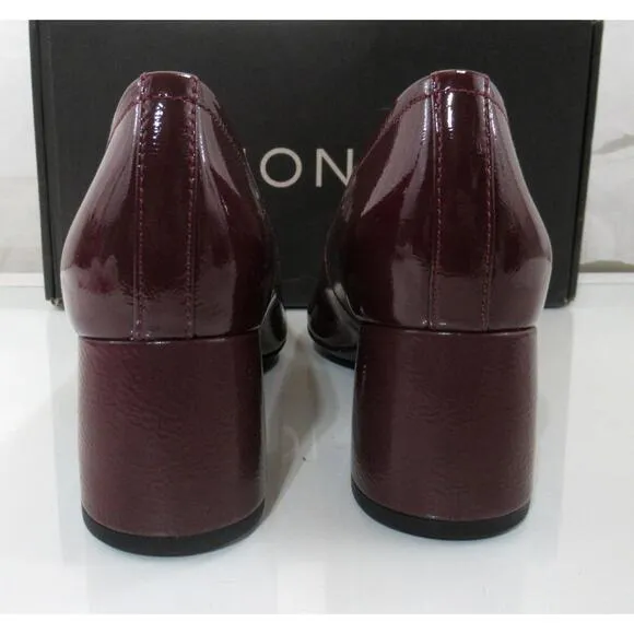 Vionic Carmel Dress Block Heel Pumps Comfort Crimson Patent Size 8.5
