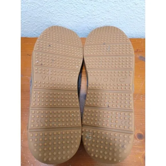 Vionic Gustavo Men's Suede Slip-On Moccasin Slippers With Sherpa Lining Size 10.
