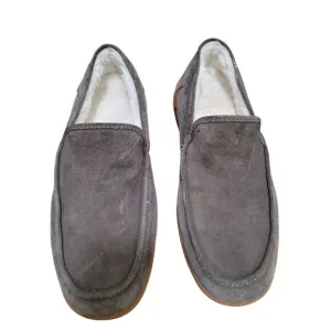 Vionic Gustavo Men's Suede Slip-On Moccasin Slippers With Sherpa Lining Size 10.