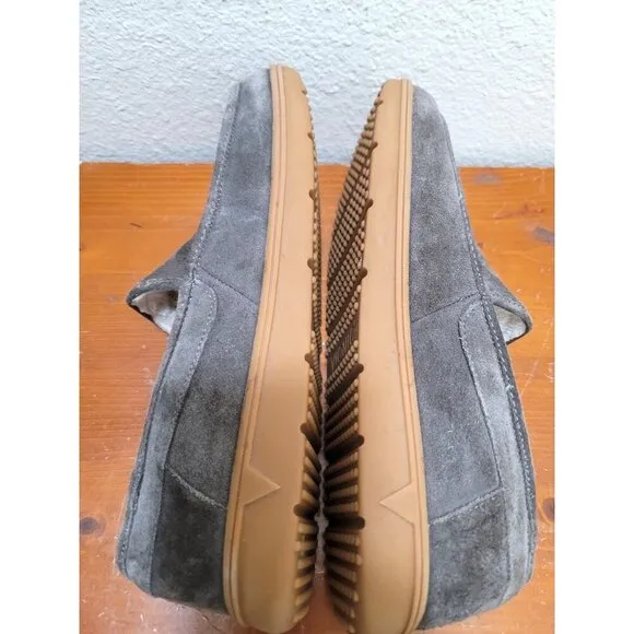 Vionic Gustavo Men's Suede Slip-On Moccasin Slippers With Sherpa Lining Size 10.