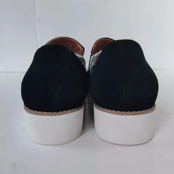 VIONIC Kensley Patent Leather Loafers 12 Wide Black Lug Sole Shoes