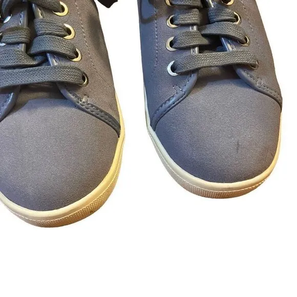 Vionic Brinley Water Resistant Suede Sneakers Blue Size 7
